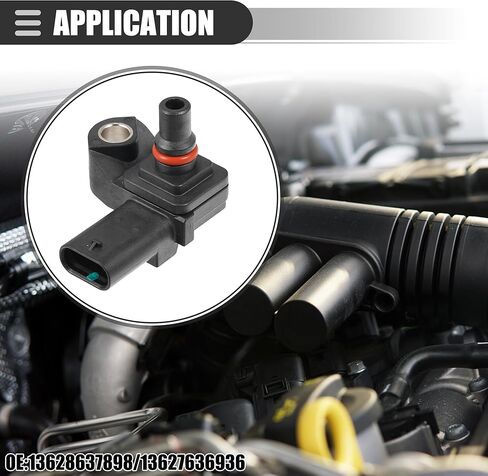 Motoforti MAP Manifold Air Pressure Sensor, Manifold Absolute Pressure Sensor Replacement, for BMW X2 2019, Plastic, No.13628637898/13627636936, Black in Saudi Arabia