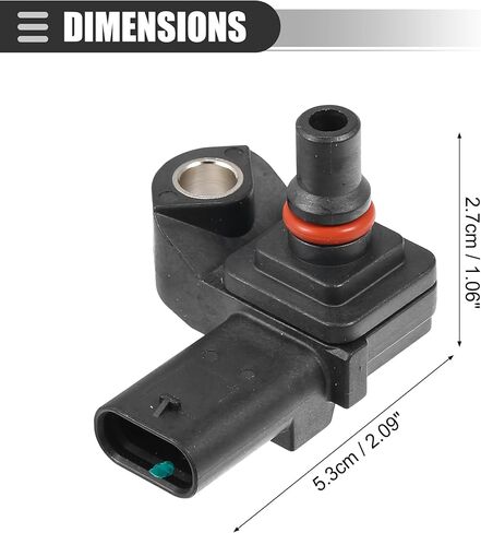 Motoforti MAP Manifold Air Pressure Sensor, Manifold Absolute Pressure Sensor Replacement, for BMW X2 2019, Plastic, No.13628637898/13627636936, Black in Saudi Arabia