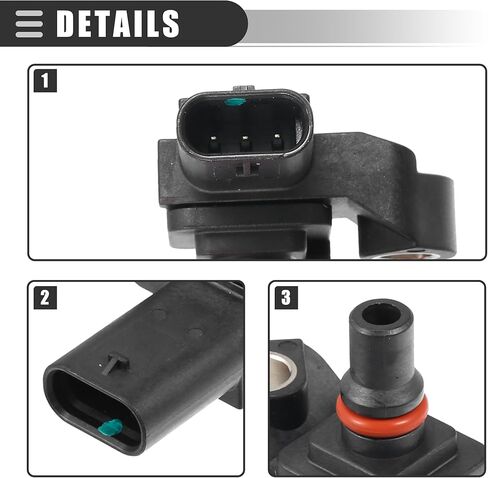 Motoforti MAP Manifold Air Pressure Sensor, Manifold Absolute Pressure Sensor Replacement, for BMW X2 2019, Plastic, No.13628637898/13627636936, Black in Saudi Arabia