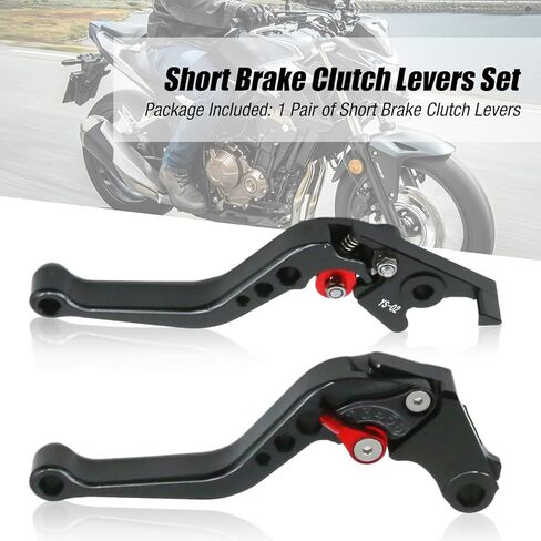 مجموعة أذرع قابض الفرامل القصيرة CB300F، بديلة لهوندا CB300FA CB400F CB400R CB500F CB500X CBR250R CBR300R CBR500R GROM MSX125 قرد 125 18-19 (أسود) in Saudi Arabia