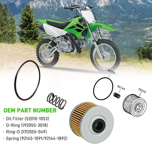 2 PCS Oil Filter Change Kit for Kawasaki KLX110 KLX110L KLX/110/110 AN110 AN112 BR125 Z125 Pro/Edition/SE Fury 125R with Suzuki DR-Z110 Motorcycle in Saudi Arabia