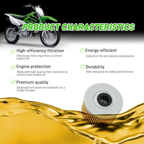2 PCS Oil Filter Change Kit for Kawasaki KLX110 KLX110L KLX/110/110 AN110 AN112 BR125 Z125 Pro/Edition/SE Fury 125R with Suzuki DR-Z110 Motorcycle in Saudi Arabia