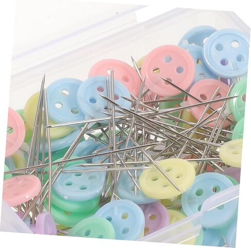 Homoyoyo 100Pcs Flat Head Pins for Sewing Crafting Quilting Durable Straight Needle Pins for Decoration for Dressmakers DIY Projects in Saudi Arabia