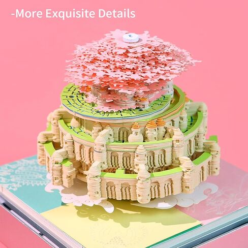 3D Calendar 2026, Time Piece Calendar 2026, Tear-Away 3D Paper Art Notepad With LED Lights, Creative DIY Paper Carving Memo Pad, Perfect for Home or Office Desk (Castle in the sky) in Saudi Arabia