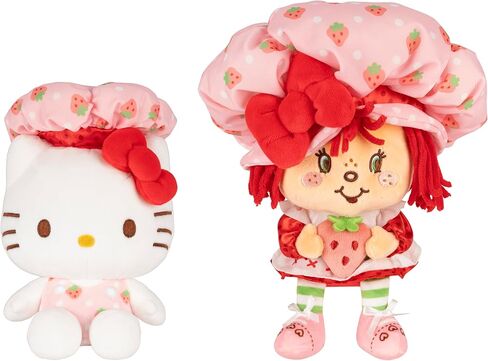 Hello Kitty® - 8-Inch Strawberry Shortcake x Hello Kitty® Plush 2-Pack - Officially Licensed Sanrio Product from Jazwares - Ages 6+ in Saudi Arabia