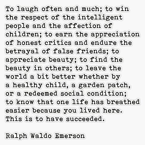 Magnet to Laugh Often and Much, Success, Ralph Waldo Emerson Quote Magnet Reusable Sticker 5" in Saudi Arabia