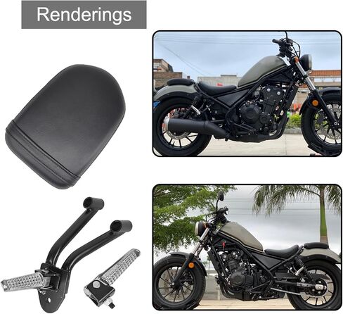 Motorcycle Rear Passenger Seat & Footpegs Kit for Honda Rebel CMX300 CMX500 Accessories - Fit Rebel 300 500 2017-2024 in Saudi Arabia