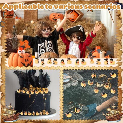 60pcs Mini Resin Pirate Ducks, Tiny Pirate Toy Figurines, Novelty Pirate Party Favors Gift Decoration (3 Styles) in Saudi Arabia