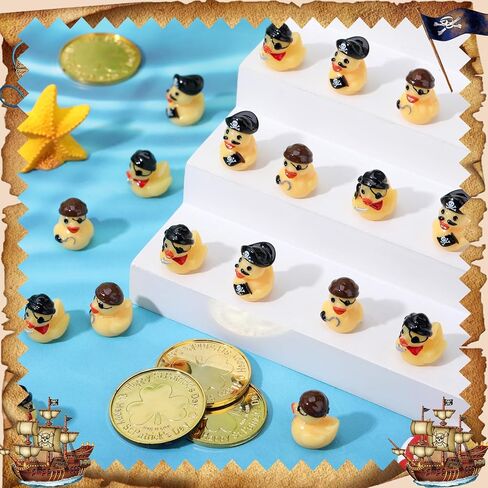 60pcs Mini Resin Pirate Ducks, Tiny Pirate Toy Figurines, Novelty Pirate Party Favors Gift Decoration (3 Styles) in Saudi Arabia