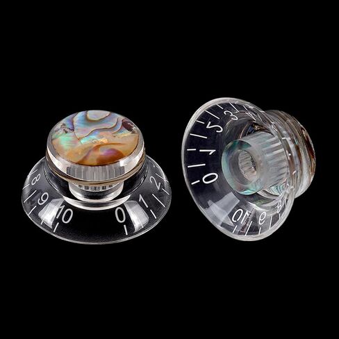 Banworks Electric Guitar Control Knobs 2 Tone 2 Volume '50s Style Knobs Top Hat Metric 6mm (15/64") 18-Spline Bell Top Hat Knobs for Epiphone Les Paul LP SG Electric Guitars Pack of 4 JT/XN-01 Chrome in Kuwait