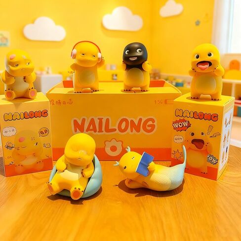 Nailong Figures, Funny Daily Series Collectible Figures, Yellow Cute Office Desk Decor, 4.1-7.3cm Height Mini Figurine (Funny face) in Saudi Arabia