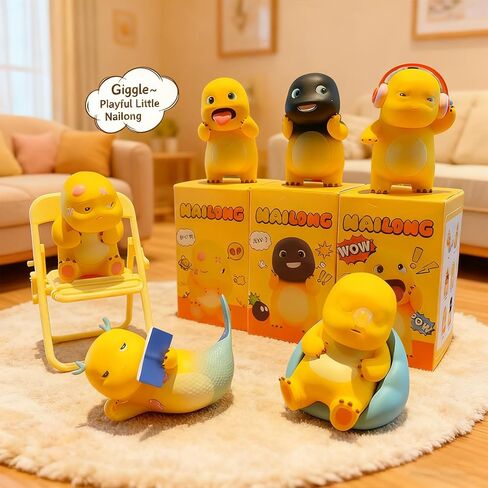 Nailong Figures, Funny Daily Series Collectible Figures, Yellow Cute Office Desk Decor, 4.1-7.3cm Height Mini Figurine (Funny face) in Saudi Arabia