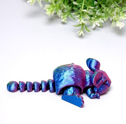 3D Printed mouse toy rat Model,Flexible Realistic Articulated Animal Fidget Toys,Mystery Figurines Gifts for Easter,Executive Desk Funny Décor and Festival Collectible,Easter Basket Stuffers (RGB) in Saudi Arabia