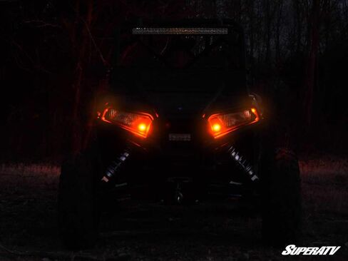 مجموعة إشارة الانعطاف SuperATV لـ Polaris RZR RZR 800 / S 800/4 800 (انظر الإعداد) - (مع عمود التوجيه وقرن Dash) - التوصيل والتشغيل لسهولة التثبيت in Saudi Arabia