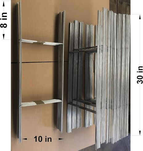 100 Metal Wire Stakes 30'', Pack of 100 Stake Double H-Frame 10x30 inch x 9 Gauge Galvanized Wire, use with Corrugated Sign 4 mm or 5mm, Signs Stake 30'' Tall 10'' Wide (Pkg100Stake30'') in Saudi Arabia