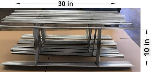 100 Metal Wire Stakes 30'', Pack of 100 Stake Double H-Frame 10x30 inch x 9 Gauge Galvanized Wire, use with Corrugated Sign 4 mm or 5mm, Signs Stake 30'' Tall 10'' Wide (Pkg100Stake30'') in Saudi Arabia