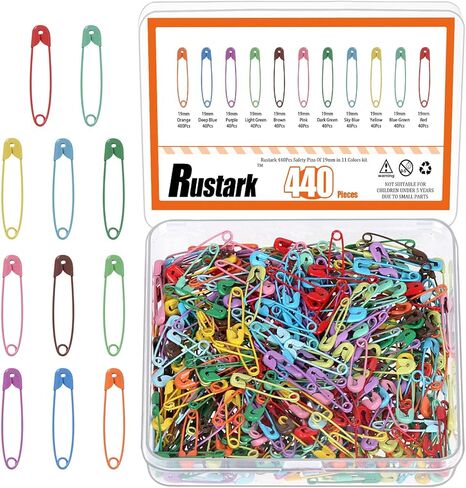 495Pcs 3 Sizes Colored Safety Pins Assortment Kit Small Safety Pin Mini Safety Pins Clothing Tag Pin Rimming Fastening Clip Button for Clothes Name Tags DIY Crafting in Saudi Arabia