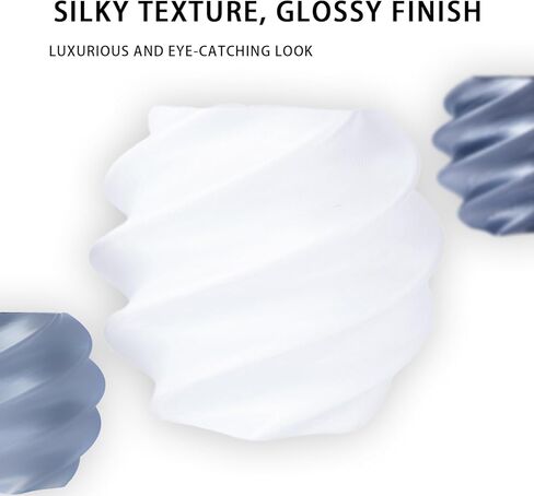 خيوط PETG 1.75 مم للطابعة ثلاثية الأبعاد، مستهلكة تشبه المعدن 1 كجم (2.2 رطل) 1 بكرة، خيوط طابعة ثلاثية الأبعاد PETG بلمسة نهائية معدنية، دقة الأبعاد +/- 0.03 مم، فضي معدني in Kuwait