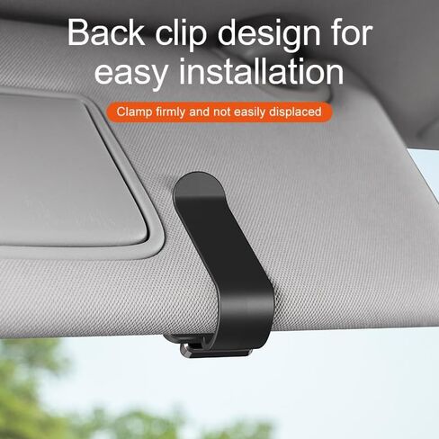 2 Packs Sunglasses Holders for Car Sun Visor, Metal One-Handed-Operation Sunglasses Clip, Car Visor Glasses Organizer, Universal Auto Interior Eyeglass Storage Hanger Accessories (Black) in Saudi Arabia