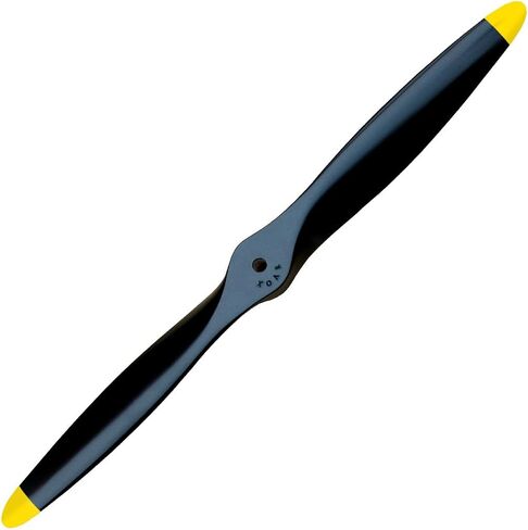 XOAR PJWWII 19x10 RC Propeller for Warbird Airplane. 19 Inch 2 Blade WWII Black Wood Prop with Yellow Tips for Gas Classic RC Planes in Saudi Arabia