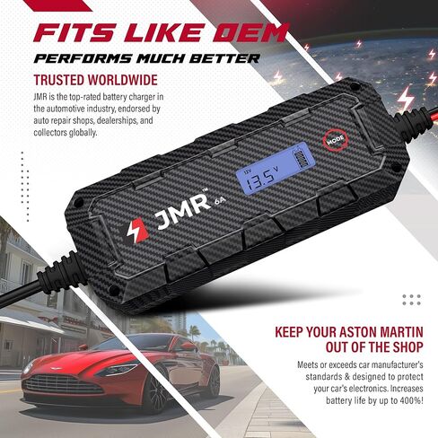JMR Battery Charger for Aston Martin DB11 DBX Vantage DBS DB12 Trickle Charger Conditioner Maintainer (Magnetic Port, No Lithium Mode) in Saudi Arabia