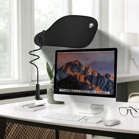 Adjustable Office Cubicle & Desk Shade - Foldable Black Privacy Canopy, Flexible Light/Glare Blocker for Comfort, Essential Office Accessories to Reduce Disturbances in Saudi Arabia