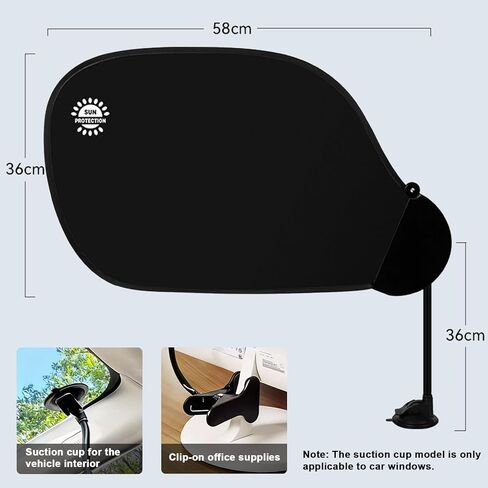 Adjustable Office Cubicle & Desk Shade - Foldable Black Privacy Canopy, Flexible Light/Glare Blocker for Comfort, Essential Office Accessories to Reduce Disturbances in Saudi Arabia