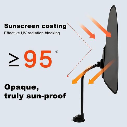 Adjustable Office Cubicle & Desk Shade - Foldable Black Privacy Canopy, Flexible Light/Glare Blocker for Comfort, Essential Office Accessories to Reduce Disturbances in Saudi Arabia