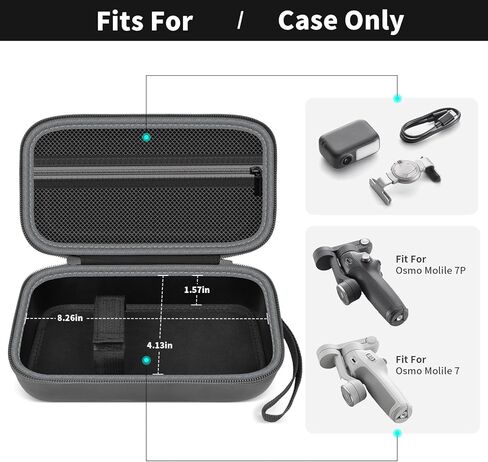 Case for DJI Osmo Mobile 6 Smartphone Stabilizer, Travel Holder for 3-Axis Handheld Gimbal, Carrying Storage Bag for OM 6 Extension Rod & Magnetic Phone Clamp 3 & Grip Tripod Accessories - Case Only in Saudi Arabia