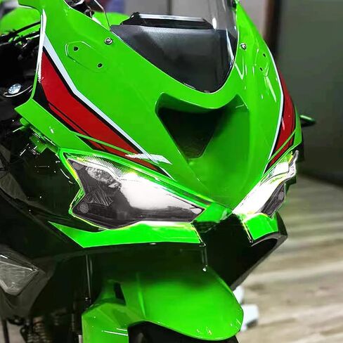 For ZX6R ZX-6R zx6r zx-6r 2025 2024 modified headlight protection film eye protection color changing film headlight protective cover motorcycle accessories (Red) in Saudi Arabia