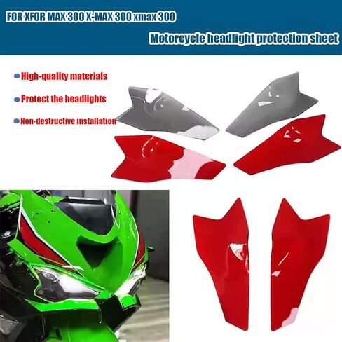 For ZX6R ZX-6R zx6r zx-6r 2025 2024 modified headlight protection film eye protection color changing film headlight protective cover motorcycle accessories (Red) in Saudi Arabia