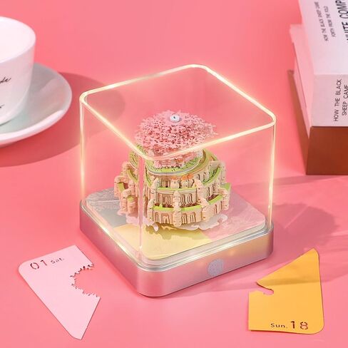 3D Calendar 2026 Memo Pad with LED Light | Tear-Away Paper Sculpture Desk Calendar | DIY Decorative Notepad & Night Light Gift (Christmas Tree) in Saudi Arabia