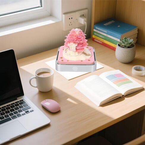 3D Calendar 2026 Memo Pad with LED Light | Tear-Away Paper Sculpture Desk Calendar | DIY Decorative Notepad & Night Light Gift (Christmas Tree) in Saudi Arabia