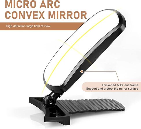 Baby Car Mirror, Curved Lens Observation Mirror, Rotatable and Adjustable Angle, Universal Car Interior Rearview Auxiliary (White) in Saudi Arabia