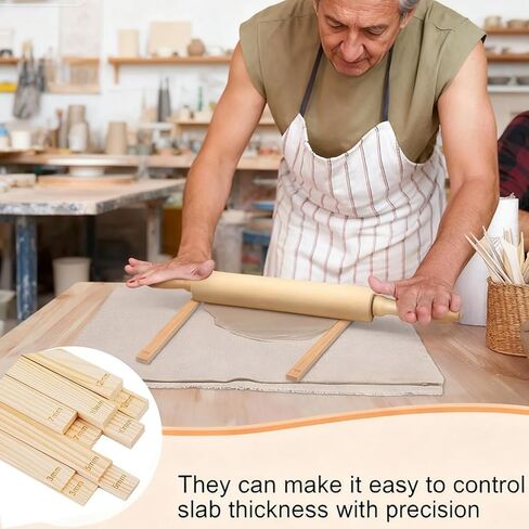 أدلة الطين المتداول، 10 قطع دليل عصا الطين لتعليم الفخار، أدوات الفخار، بكرة لوح خشبي، أدوات الطين، أدوات الطين لسمك البوليمر in Kuwait