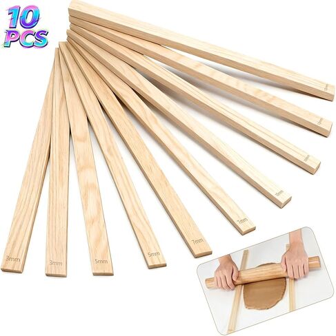 أدلة الطين المتداول، 10 قطع دليل عصا الطين لتعليم الفخار، أدوات الفخار، بكرة لوح خشبي، أدوات الطين، أدوات الطين لسمك البوليمر in Kuwait