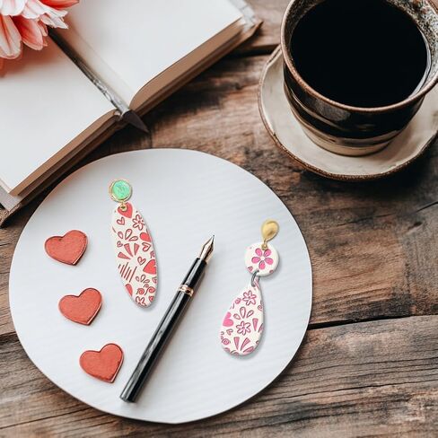Graffiti Polymer Clay Texture Sheets Love Heart Texture Silicone Clay Texture Mat Silicone Texture Stamps Clay Modeling Pattern Pad for DIY Clay Jewelry Earrings Clay Mat in Saudi Arabia