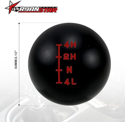 RYANSTAR RACING Manual 5 Speed Short Throw Shift Knob Compatible with 1970-2004 Ford Mustang, Aluminum Weighted Gear Shifter Black Red Engraved Inlay, M12x1.75 Thread Transmission Vehicles White in Saudi Arabia