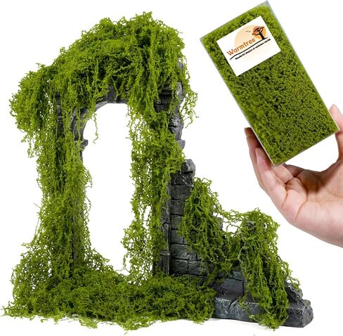 Warmtree Realistic Miniature Vines Simulation Vine Miniature Plants for DIY Mini Model Railway Fairy Garden Architecture Diorama Supplies Scenery Landscape Layout (Light Green) in Saudi Arabia