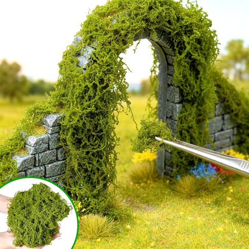 Warmtree Realistic Miniature Vines Simulation Vine Miniature Plants for DIY Mini Model Railway Fairy Garden Architecture Diorama Supplies Scenery Landscape Layout (Light Green) in Saudi Arabia