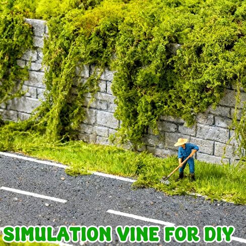 Warmtree Realistic Miniature Vines Simulation Vine Miniature Plants for DIY Mini Model Railway Fairy Garden Architecture Diorama Supplies Scenery Landscape Layout (Light Green) in Saudi Arabia