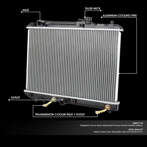 DNA Motoring OEM-RA-208 Factory Style Aluminum Cooling Radiator Replacement Compatible with Samurai 1985-1988 AT/MT, 14-3/4" W X 14-7/8" H X 1" D, 1-1/8" Inlet, 1-1/8" Outlet in Saudi Arabia