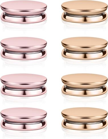 8pcs Strong Magnetic Hijab Pins, Multi-Purpose No-Snag Magnetic Scarf Clip Scarf Magnetic Clasp Head Scarf Magnets for Women Clothes Muslim (Gold, Pink) in Saudi Arabia