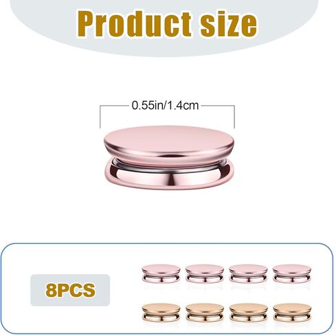 8pcs Strong Magnetic Hijab Pins, Multi-Purpose No-Snag Magnetic Scarf Clip Scarf Magnetic Clasp Head Scarf Magnets for Women Clothes Muslim (Gold, Pink) in Saudi Arabia