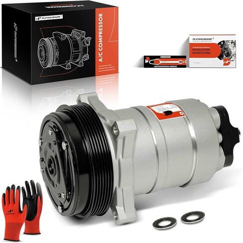 A-Premium A/C Compressor with Clutch Compatible with Buick LeSabre, Regal & Chevrolet Lumina APV, Oldsmobile 88, 98, Silhouette & Pontiac Bonneville in Kuwait