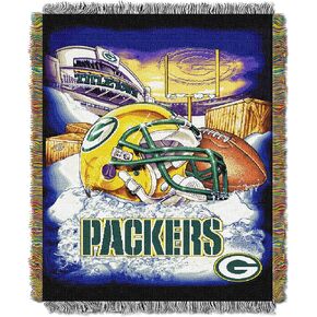 Northwest NFL Green Bay Packers Unisex-Adult Woven Tapestry Throw Blanket, 48" x 60", Home Field Advantage in Kuwait