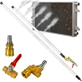 Radiator Cleaning Wand Set 47" & 24" – Ultra Slim Radiator Cleaning Tool Kit with 1/4" Quick Connect, Stainless Steel Radiator Washer Wand for Car Truck Tractor AC Condenser in Kuwait