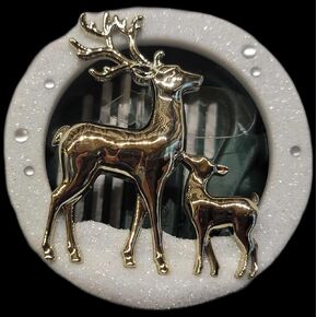 Generic Bath Body Works Scentportable Holder Car Visor Vent (Christmas Reindeer Gold), 1 Count (Pack of 1), different in Saudi Arabia