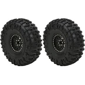 قطعتان من الإطارات المطاطية الزاحفة RC مع استبدال حافة معدنية لكابرا 1.9UTB AXI03004 RBX10 Ryft 90048 RR10 RC أجزاء ترقية الزاحف (فضي) in Saudi Arabia