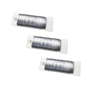 3 Pack 22 Gauge 114 Yards Flexible Floral Wire for Flower Arrangement, Garland, Wreaths, Jewelry Craft(Silver, Black, Green) in Kuwait
